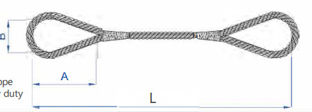 O estilingue colocado cabo do grande diâmetro galvanizou a corda de fio de aço