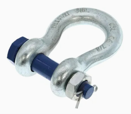 Ferragem de Rigging Tipo US G2130 – Manilha de Arco/Âncora de Alta Resistência com Parafuso de Segurança e Porca