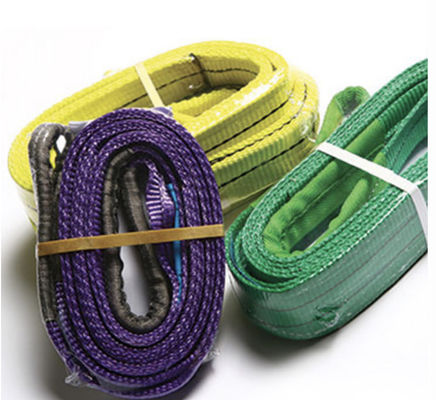 Indústria marítima Sling de fibra de poliéster com 2T resistência à ruptura Faixa de temperatura -40 - 70 C