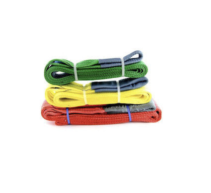 Sling de teia de poliéster azul de alta tenacidade largura 240 mm solução de elevação pesada