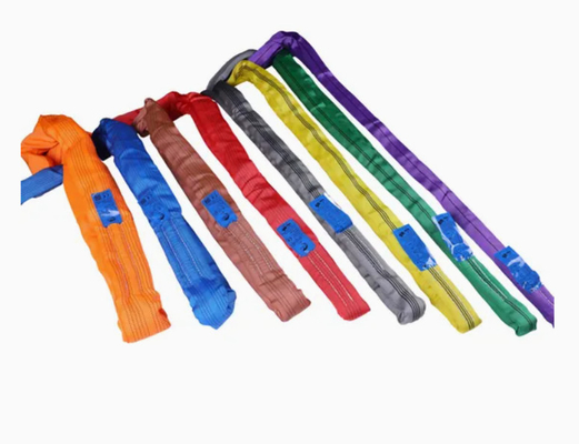 Slings redondas de poliéster de 5 toneladas para elevação industrial